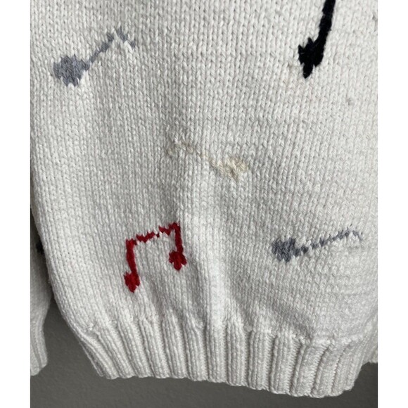Peter Elliot Women's M? Musician Musical Notes Cotton Sweater *READ* - Picture 12 of 13